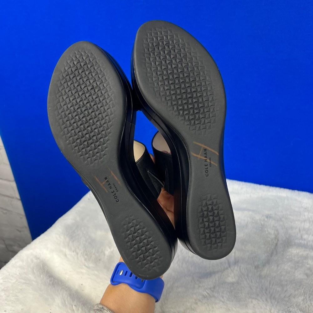 🚫|•GRAND AMBITION COLE HAAN•| Black Sandals Platform Dual Strap Size 8 - Picture 10 of 15